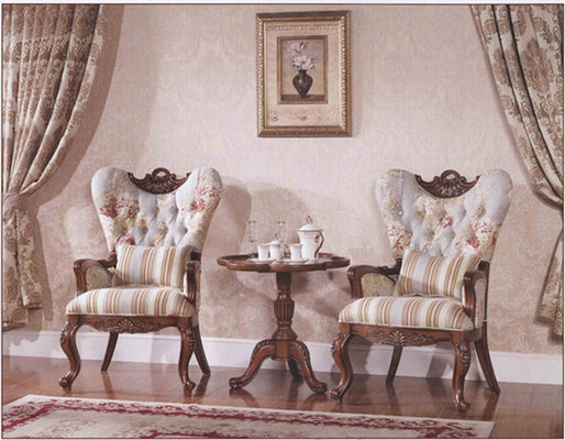 ISO14001 Living Room Hotel High Density Sponge Velvet Leisure Chair Single Small Sofa