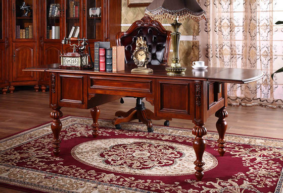 Brown Hard Wooden Workstation Desk