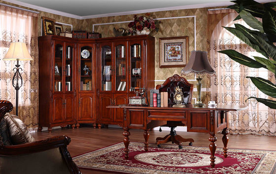 Brown Hard Wooden Workstation Desk