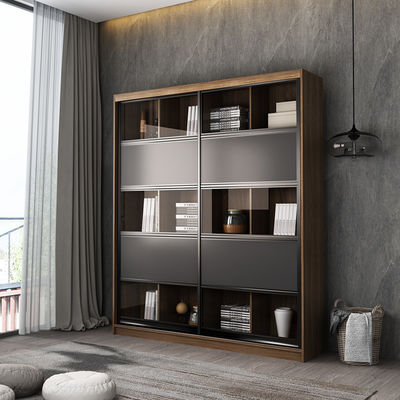 Твердый деревянный Bookcase со стеклянной дверью