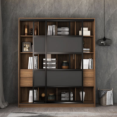 Твердый деревянный Bookcase со стеклянной дверью