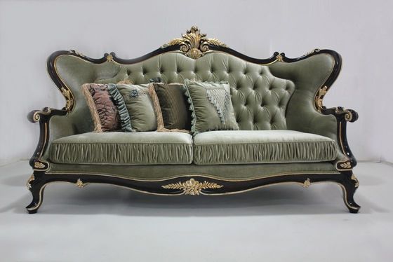 Cyan Tufted OEM софа бархата секционная деревянная классическая установила место живущей комнаты 2