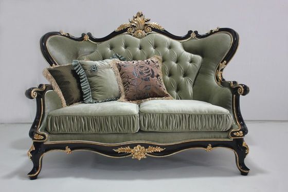 Cyan Tufted OEM софа бархата секционная деревянная классическая установила место живущей комнаты 2