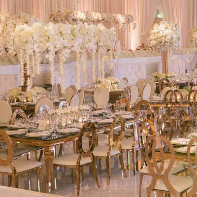 Стул бабочки золота нержавеющей стали для места свадьбы